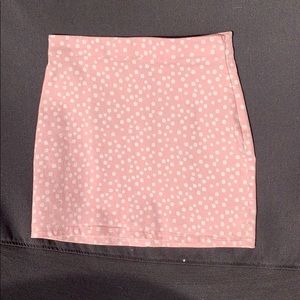 Pink and White Floral Skirt